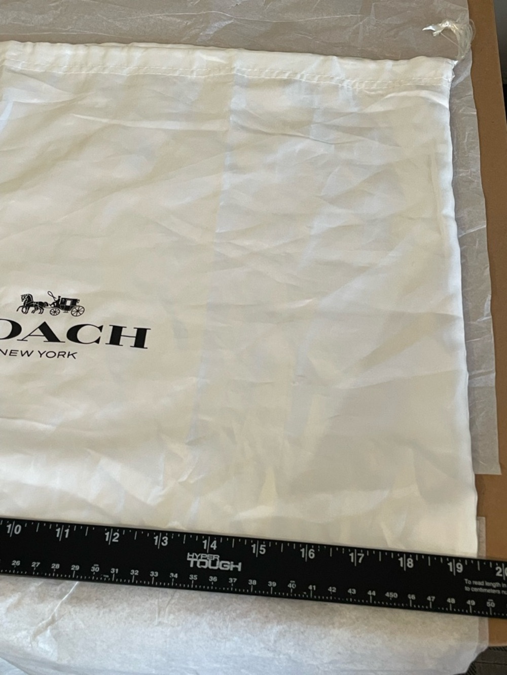 Coach Large Satin Dustbag Drawstring Storage Dust Bag 19.5 x 15 EUC - Picture 6 of 8